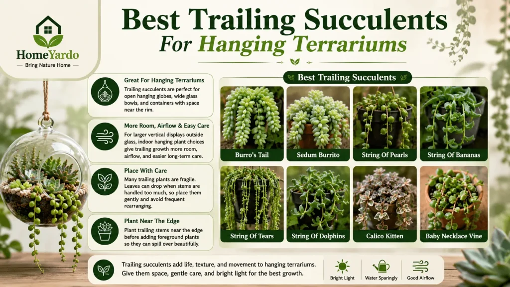 Best trailing succuelnts for hanging terrariums