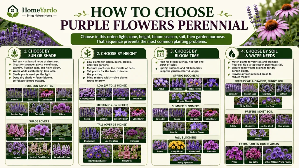 How to choose purple perennials