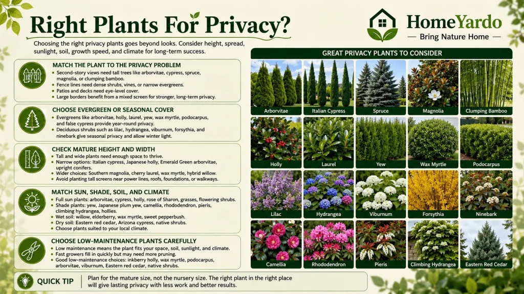 How To Choose The Right Plants For Privacy?