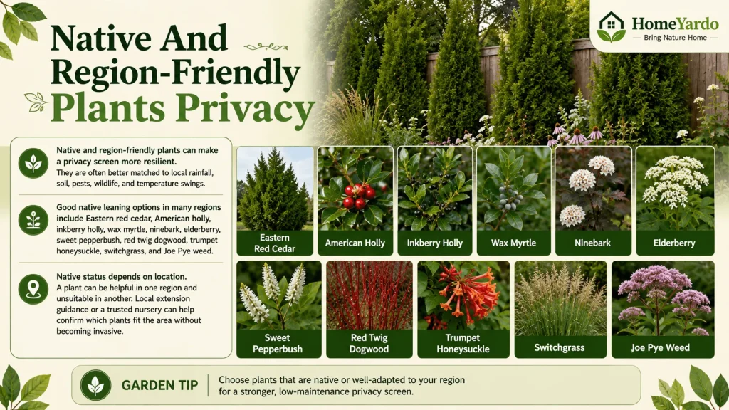Native And Region-Friendly Plants Privacy