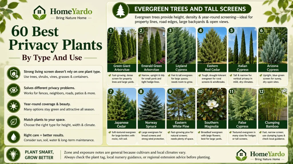 60 Best Privacy Plants By Type And Use
