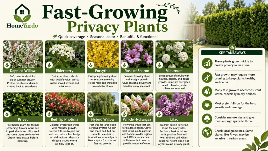fast growing privacy plants