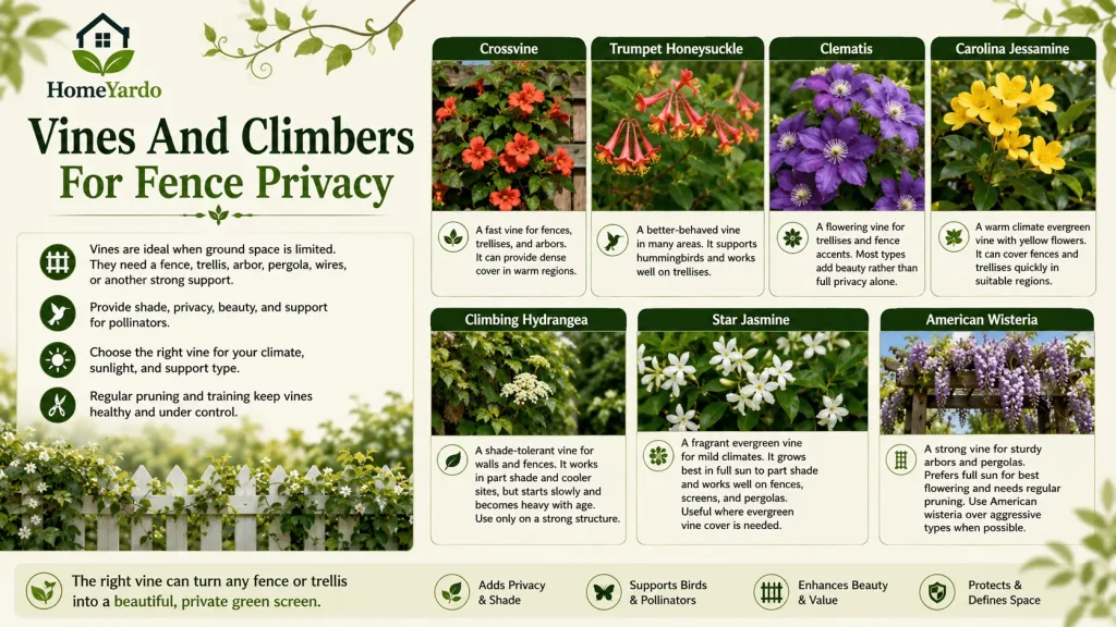 Vines And Climbers For Fence Privacy