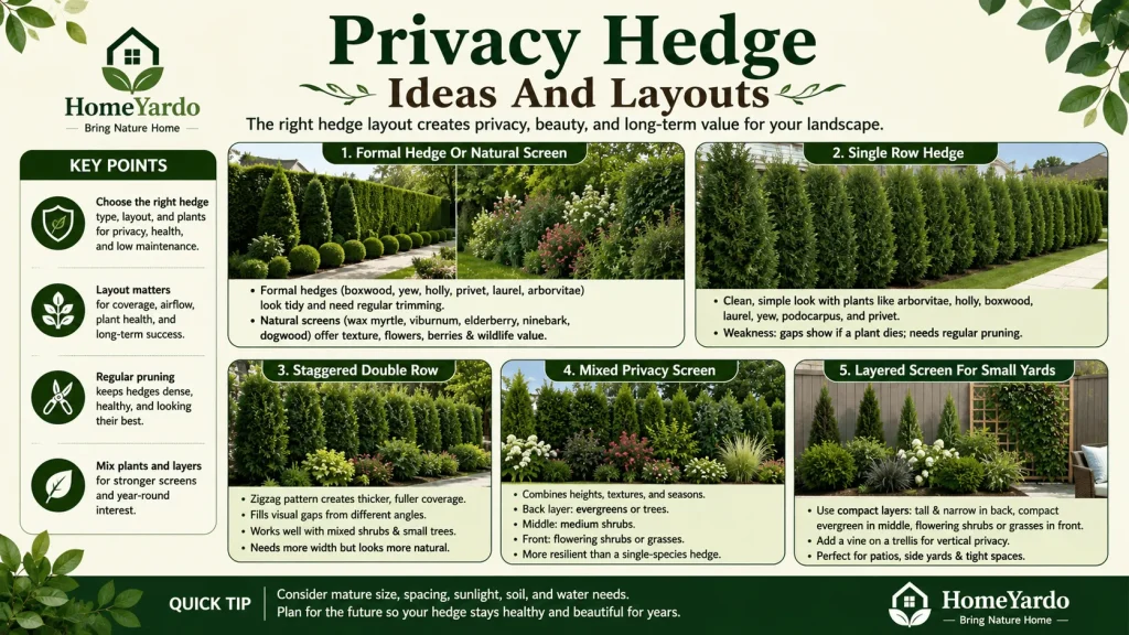 Privacy Hedge Ideas And Layouts
