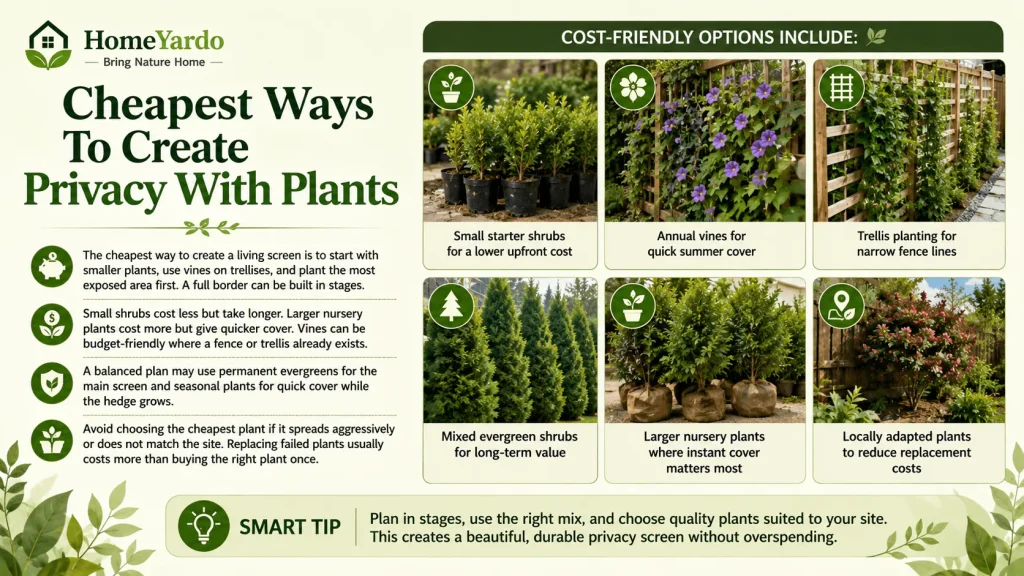 Cheapest Ways To Create Privacy With Plants