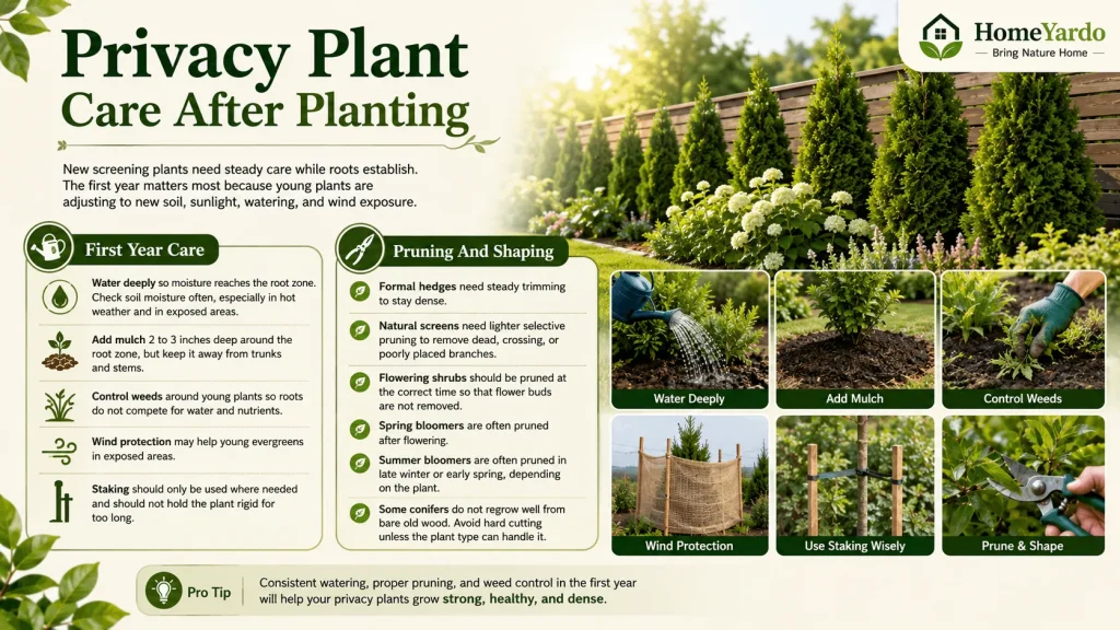 Privacy Plant Care After Planting