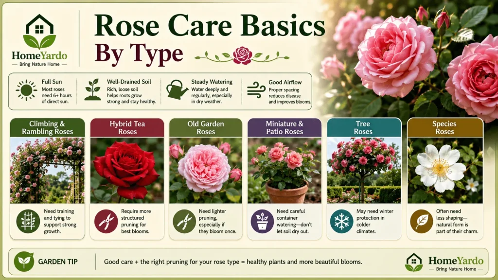Rose care basics by Types