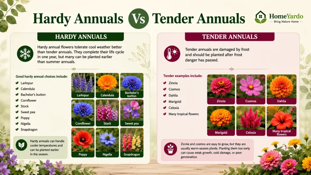 Hardy annuals vs tender annuals