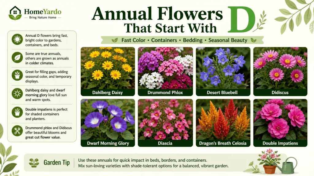 Annual FLOWER THAT START WITH D