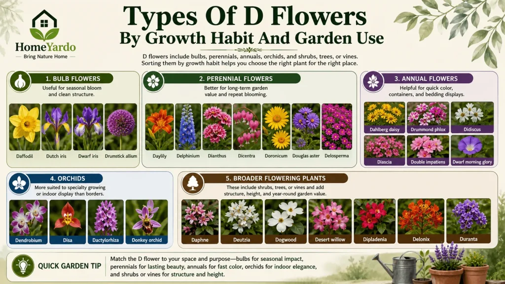 Types of D flowers