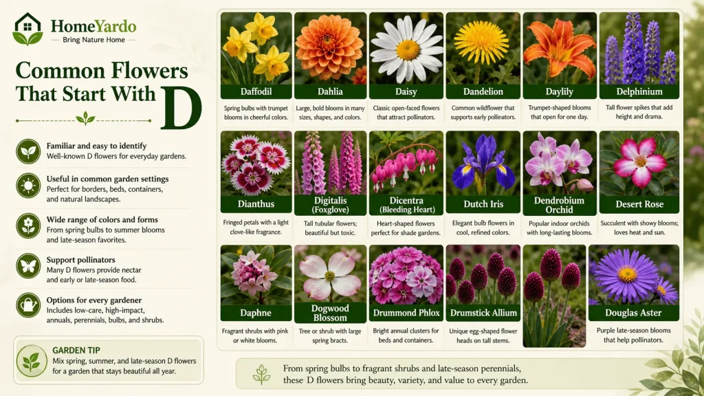 Common Flowers that starting with
