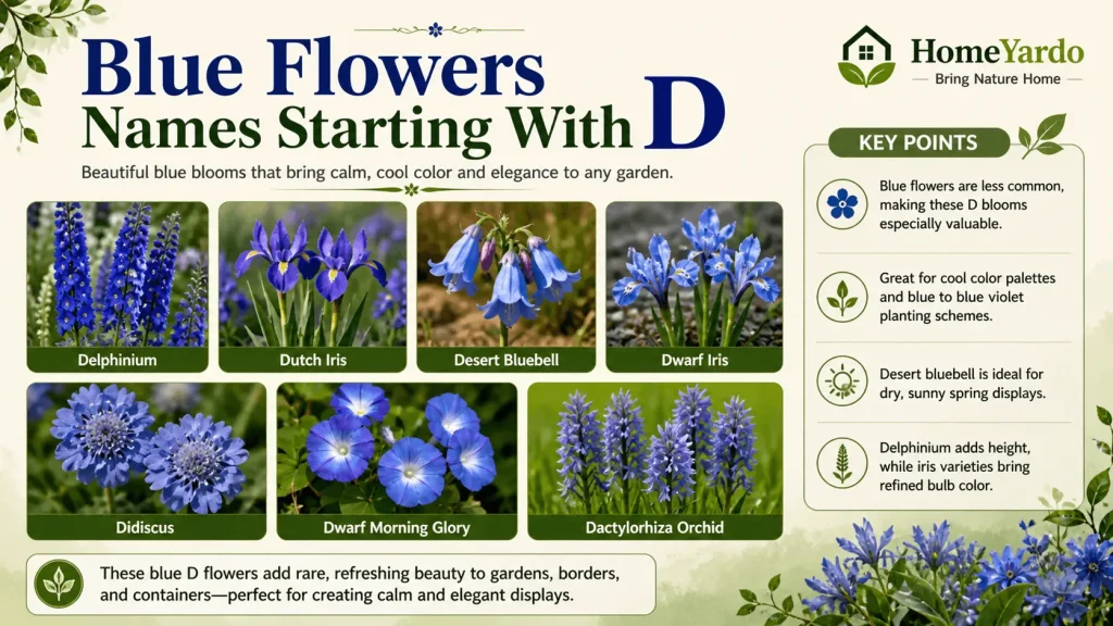 Blue Flowers that start with D