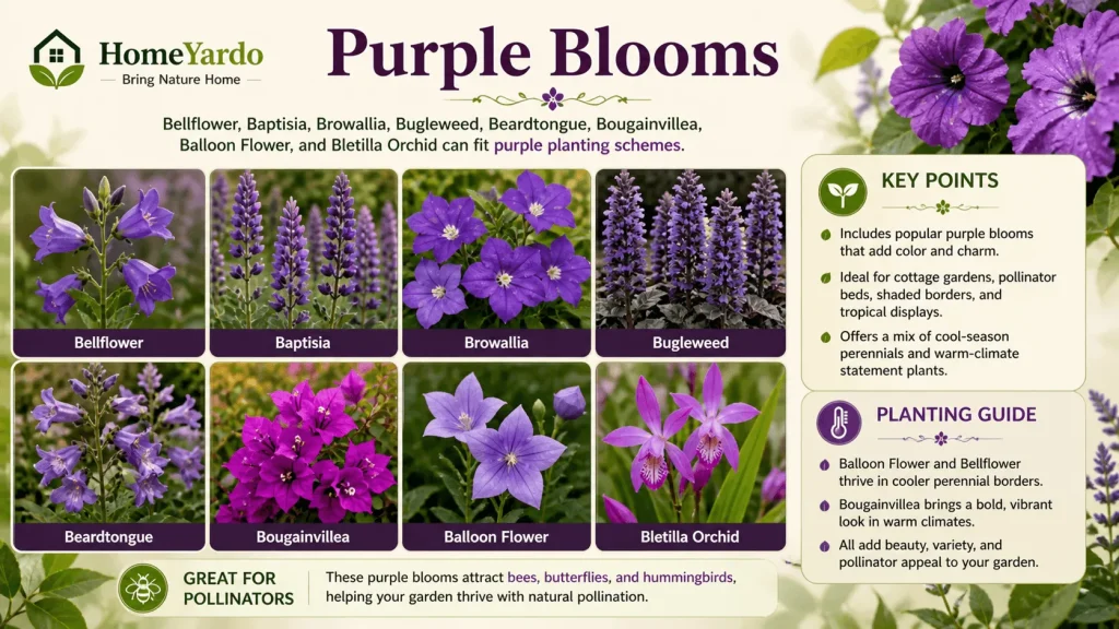 Purple blooms