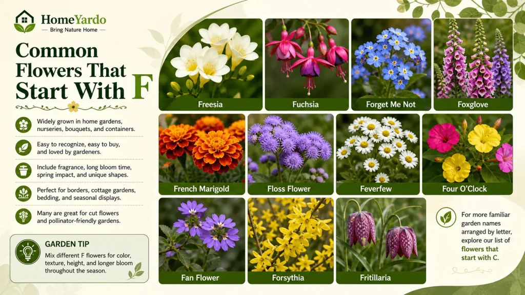 Common Flower that start with F