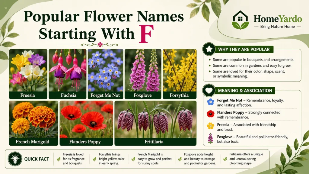 Popular Flower that start with F