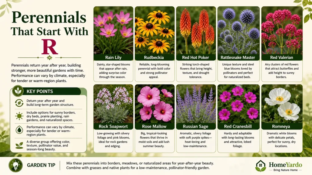 Perennials that start with R