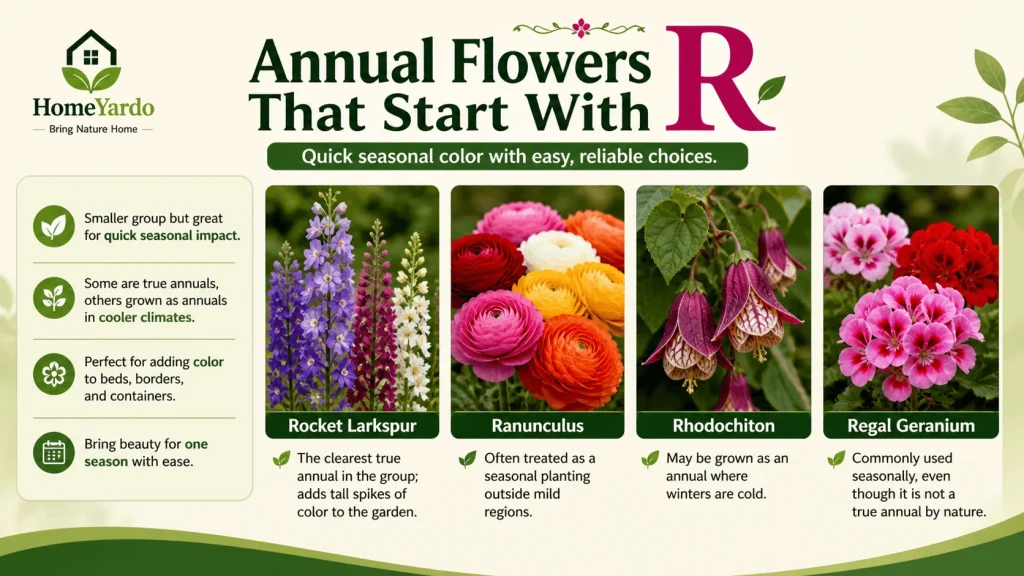 Annual Flower that start with R