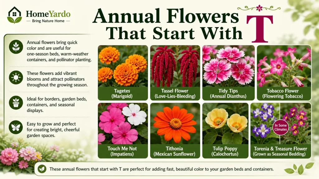 Annual Flower that start with T