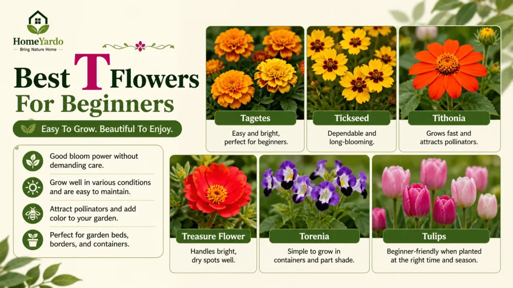 Best T flowers for beginners
