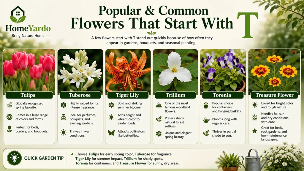 popular and common Flower that start with T
