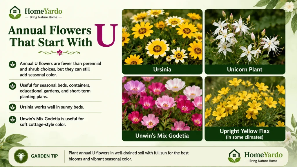 annual U flowers
