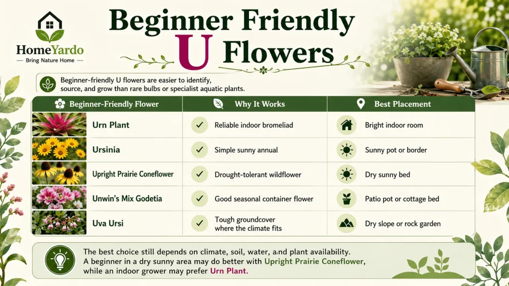 Beginer friendly u flowers
