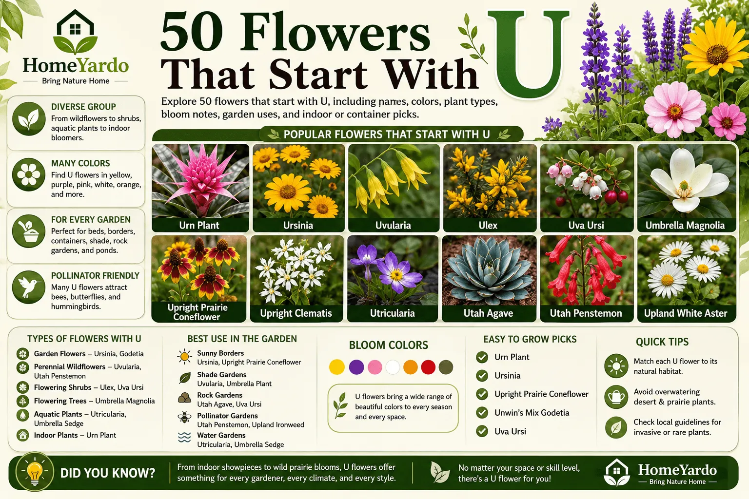 Flowers That Start With U