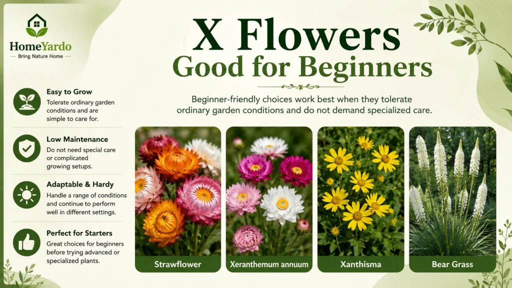 X flowers good for beginners