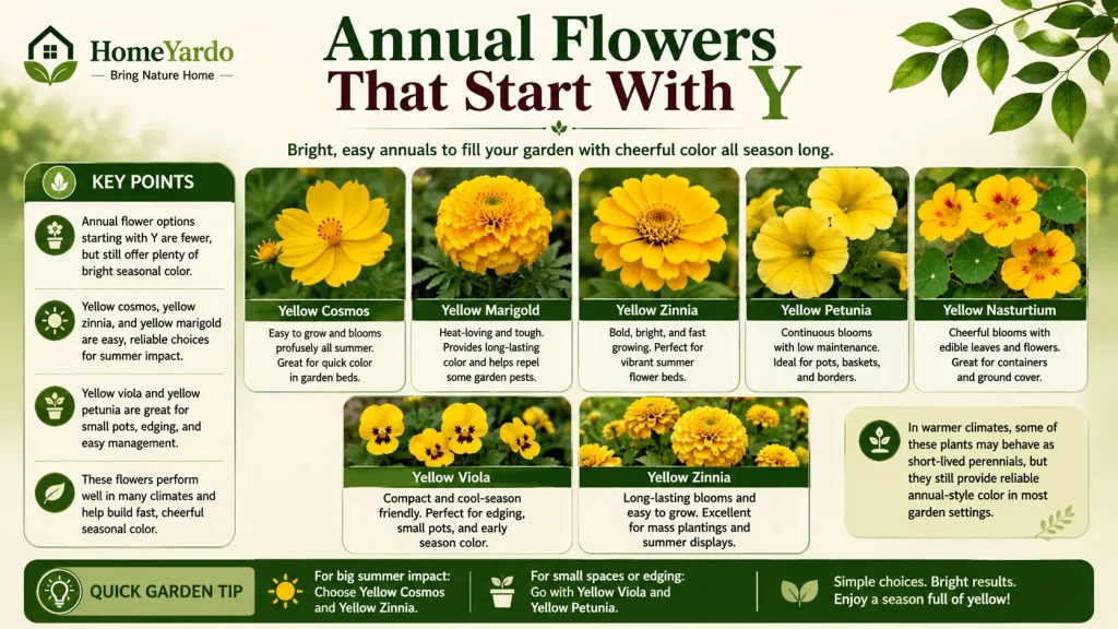 Annua flowers that starting with Y