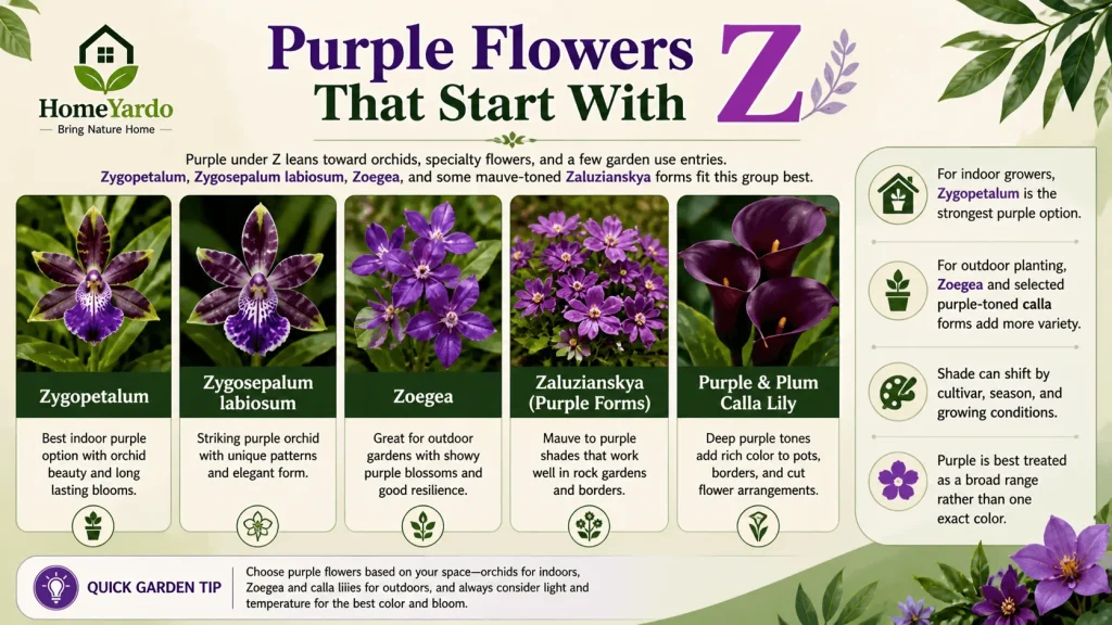 Purple Flower that start with Z