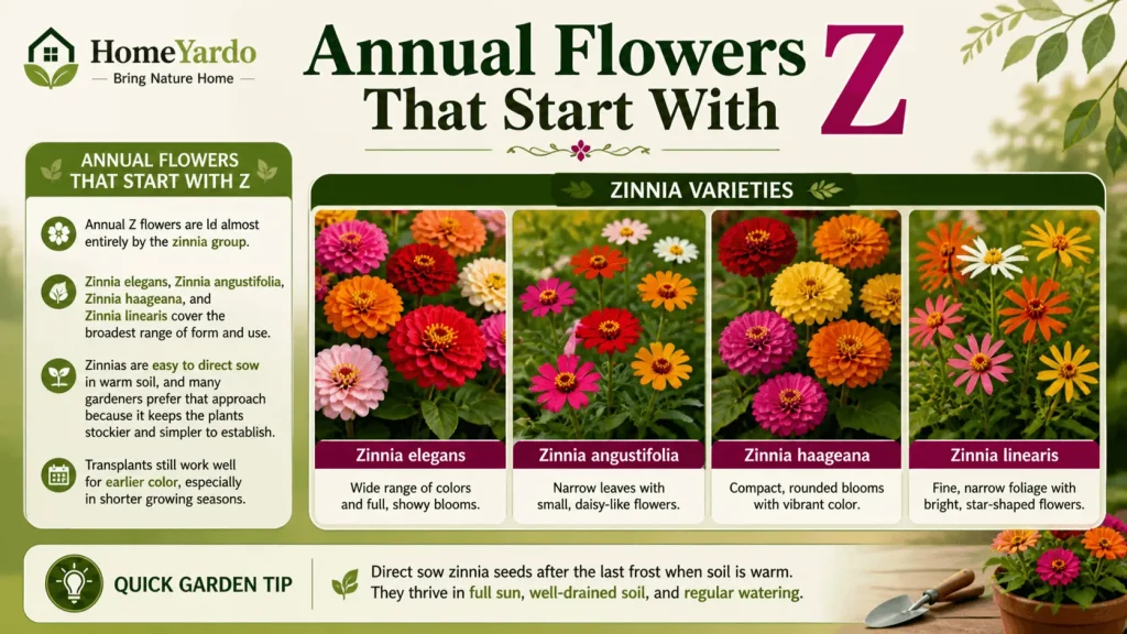 Annual Flower that start with Z