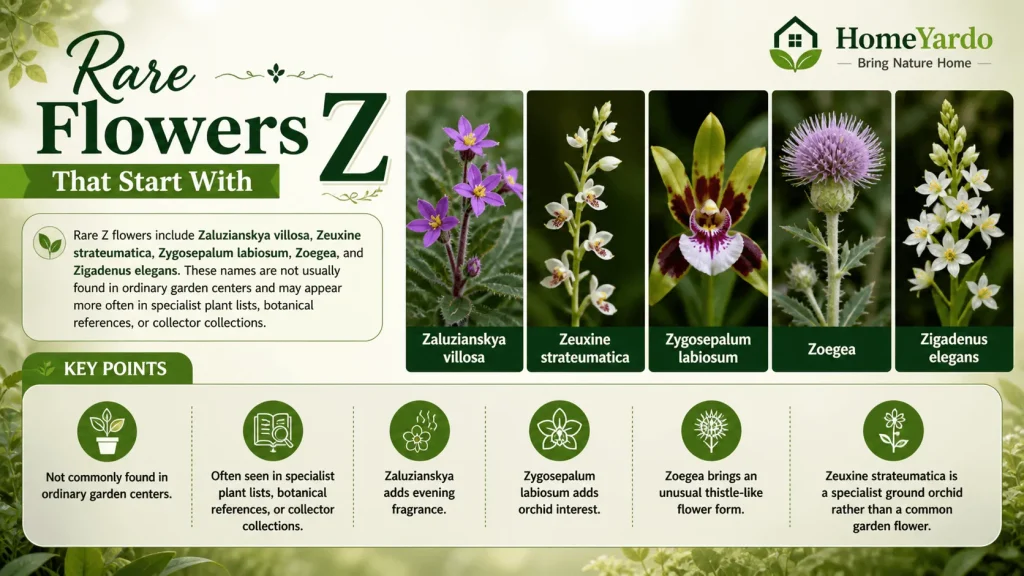 Rare flowers that start with Z