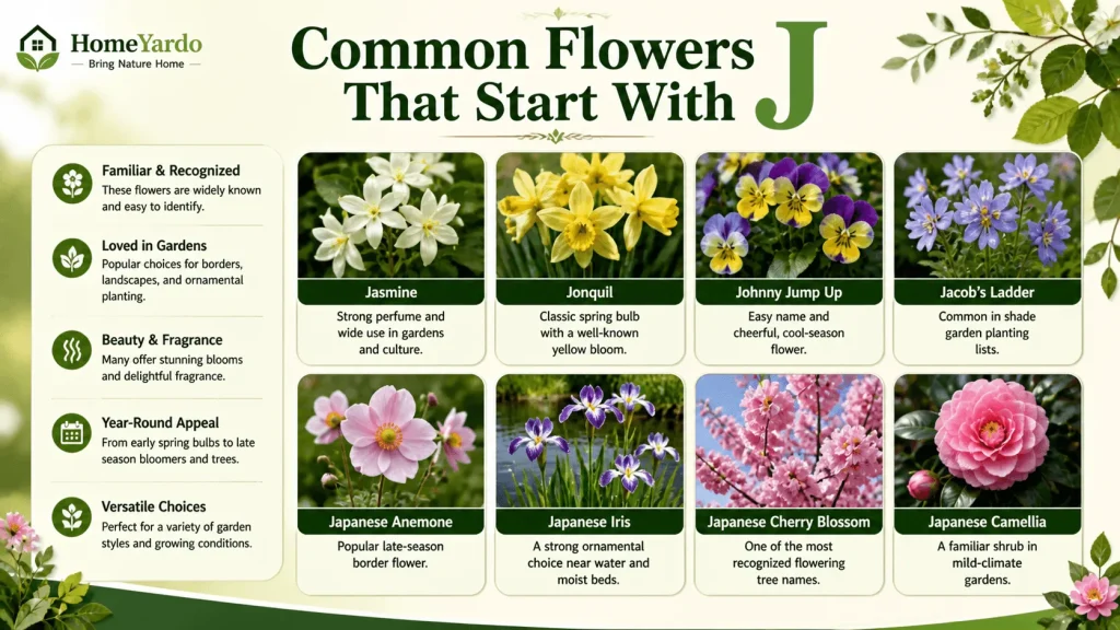 Common Flowers that start with j