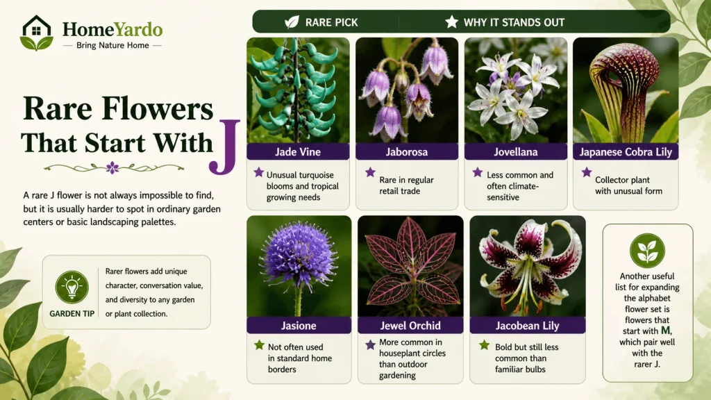 Rare Flower that start with j