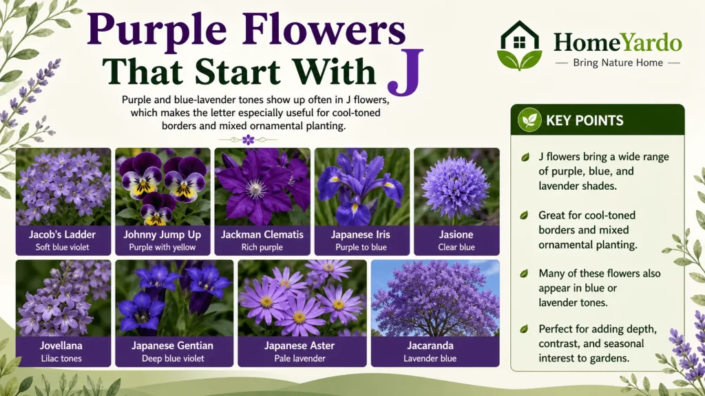 Purpple Flower that start with j