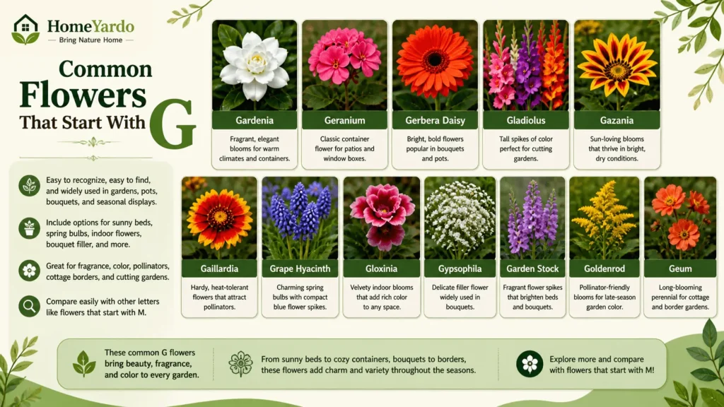 Common G flowers
