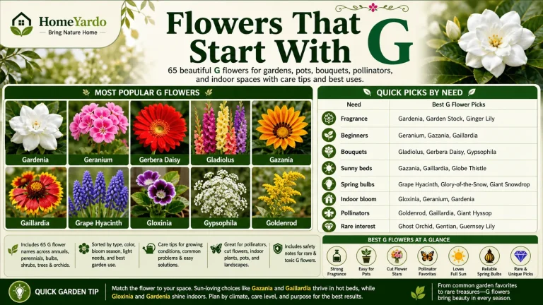 Flowers that start with G