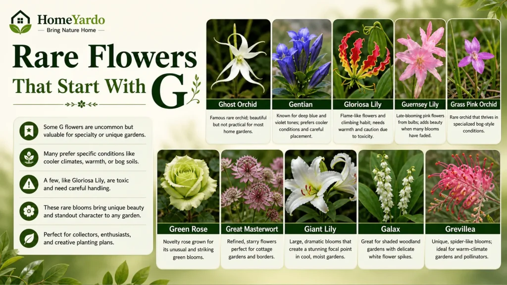 Rare Flowers that start with G