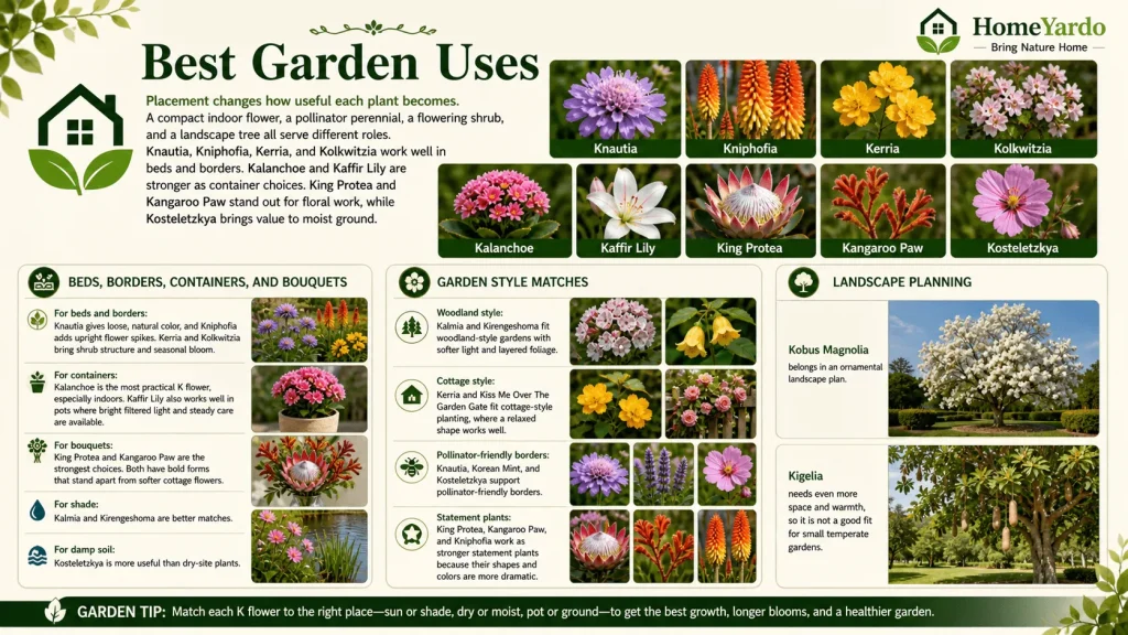 Best garden use flower that start with K