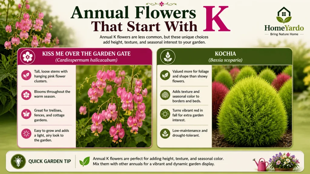 Annual flower that start with K