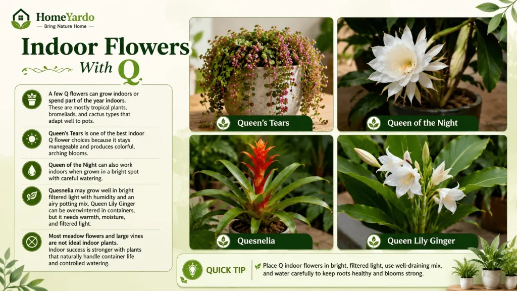Indoor flowers starting with Q
