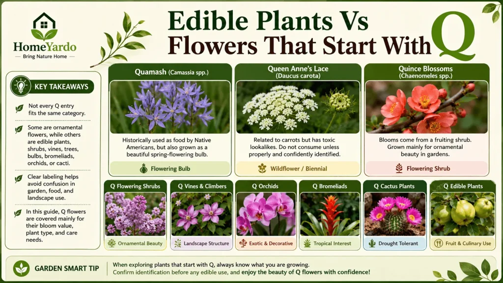 Plants vs Flower that start with Q