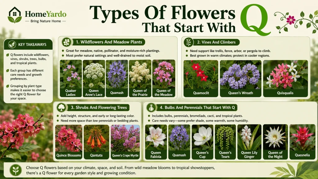 Types Of Flower that start with Q