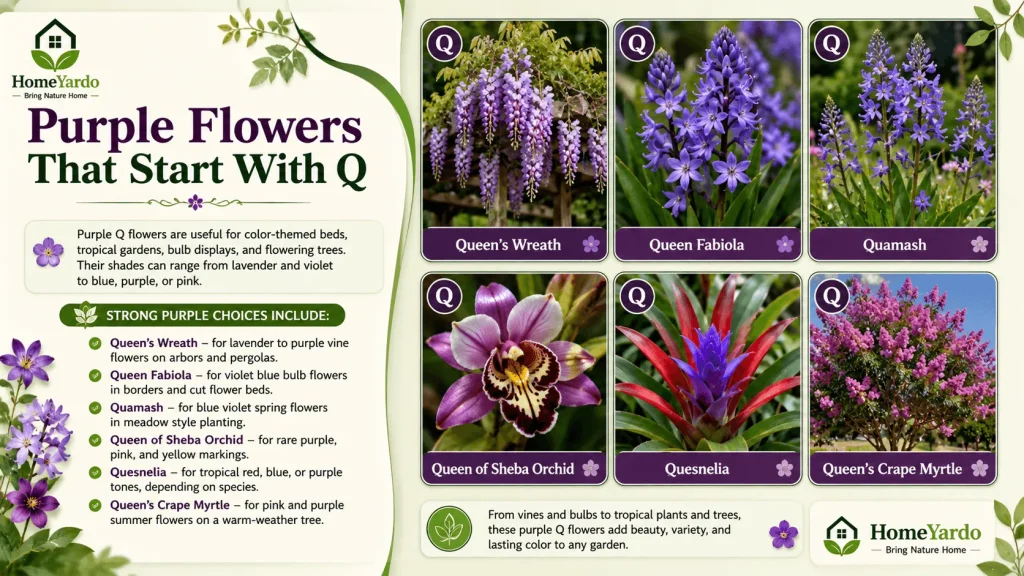 Purple flowers that start with Q