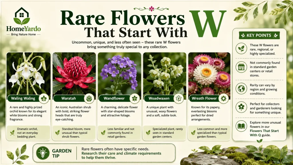 Rare flowers that start with W