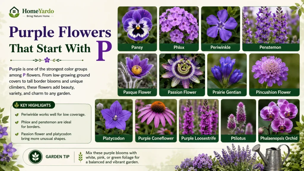purple flower that start with P
