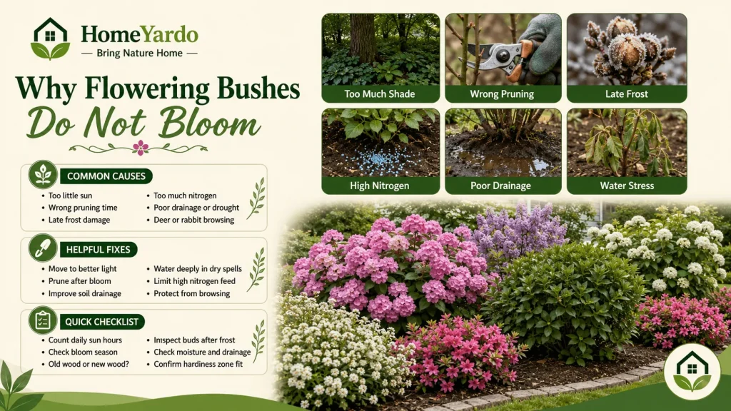 Why Flowering Bushes Do Not Bloom
