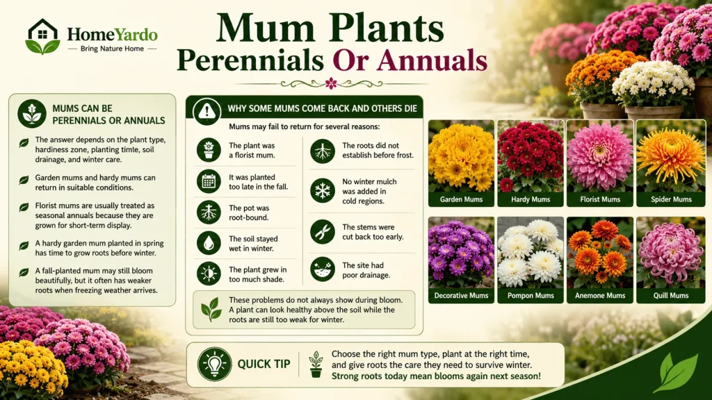 mum plants perrinials or annual