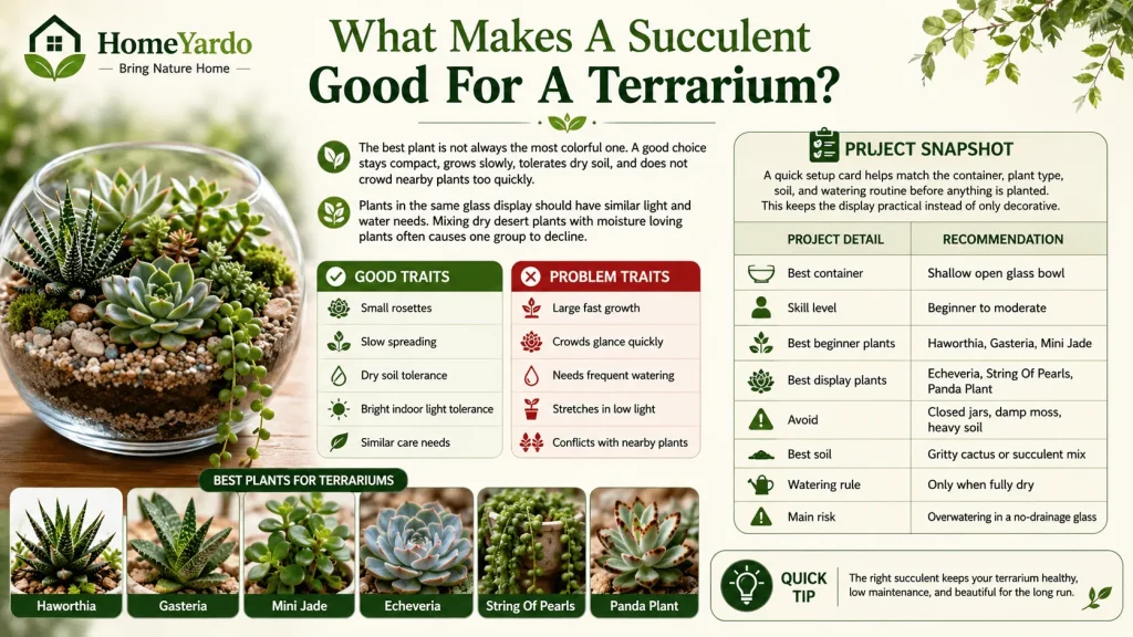 What makes a succuelnt good for terrarium?