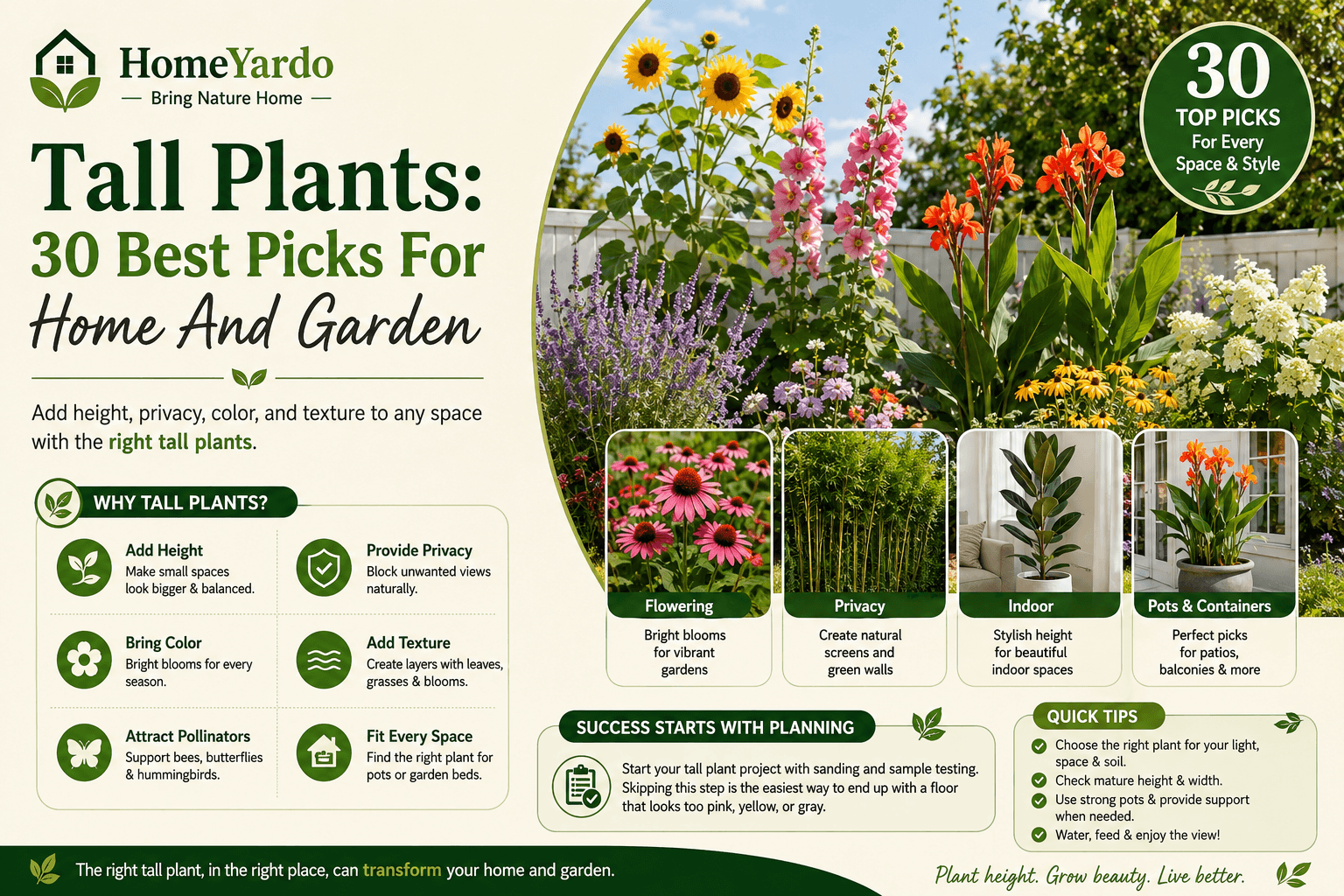 Tall Plants: 30 Best Picks For Home And Garden